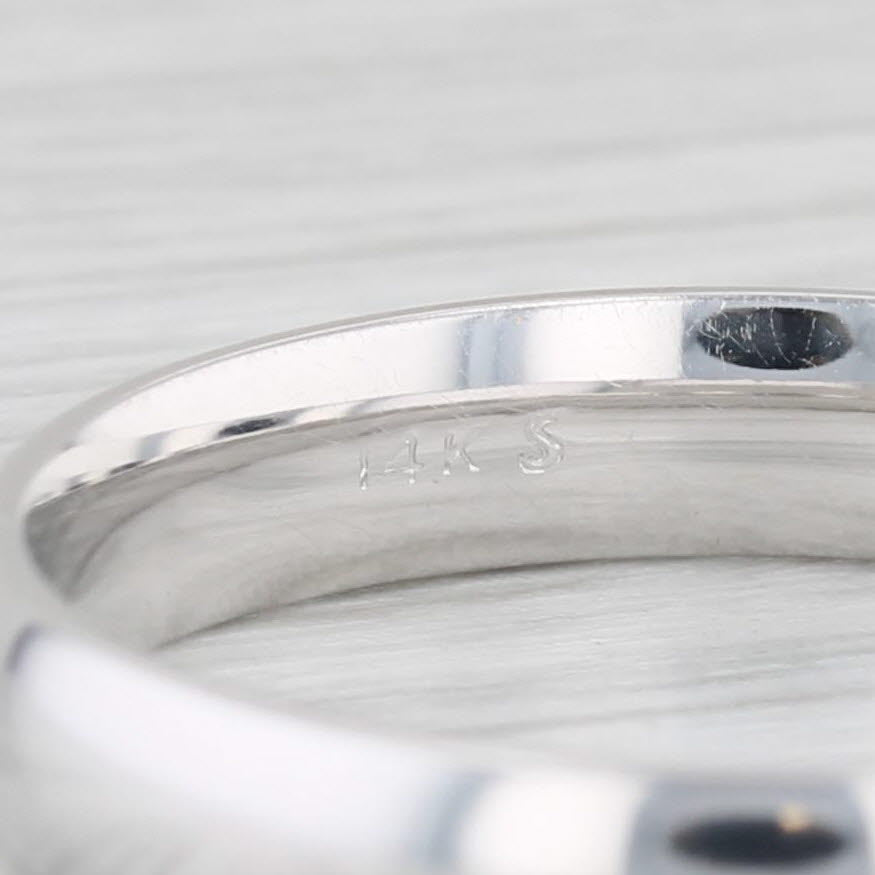 Classic Men's Wedding Band 14k White Gold Size 10.5 Ring
