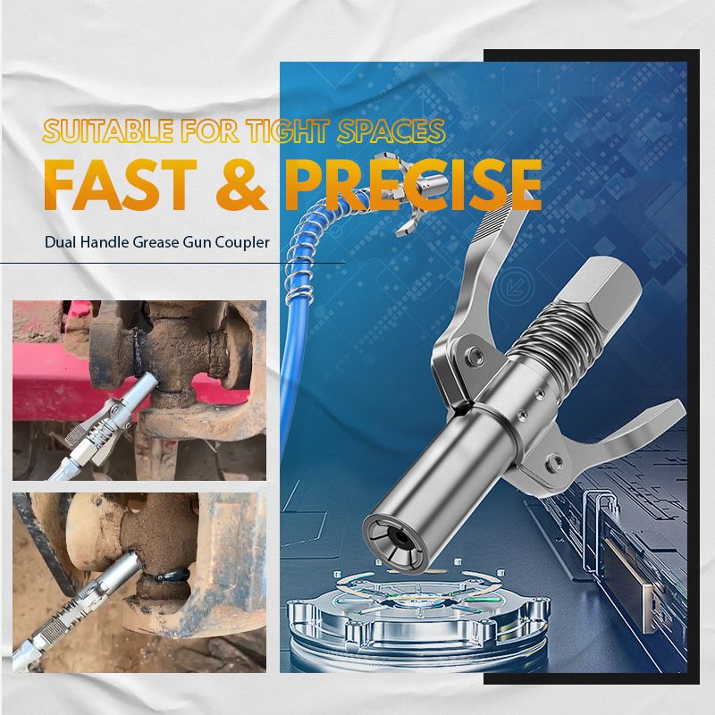 🔥Last Day Promotion 75% OFF🔥Dual Handle Grease Gun Coupler