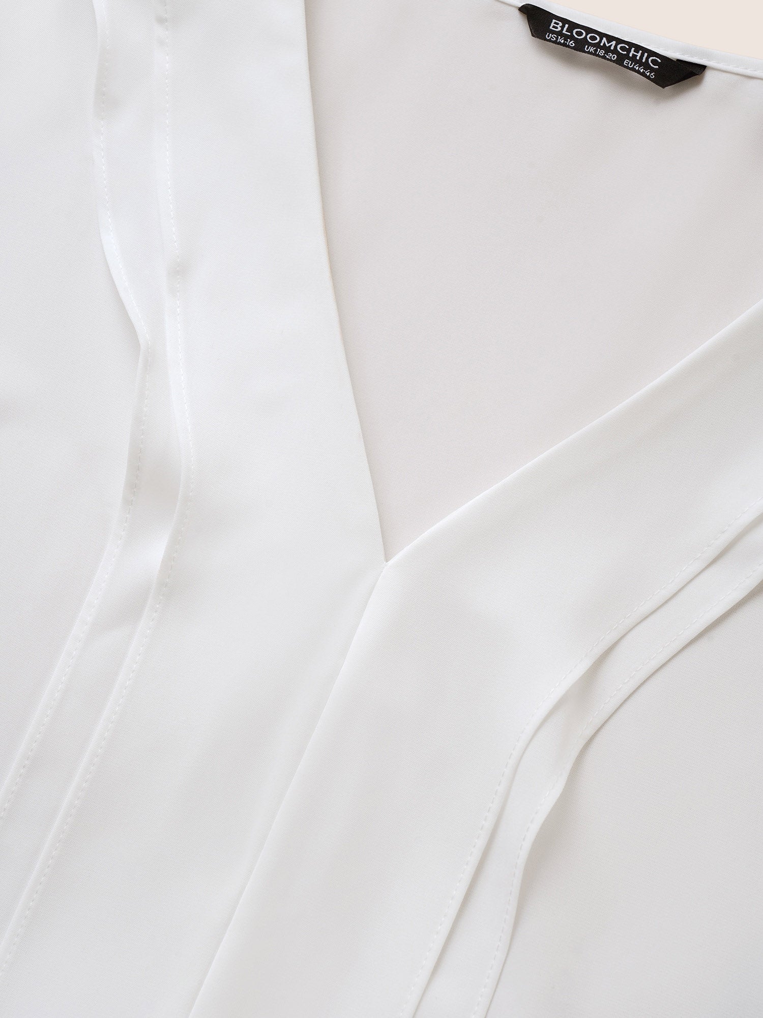 Anti-Wrinkle Plain Ruffles Pleated Blouse