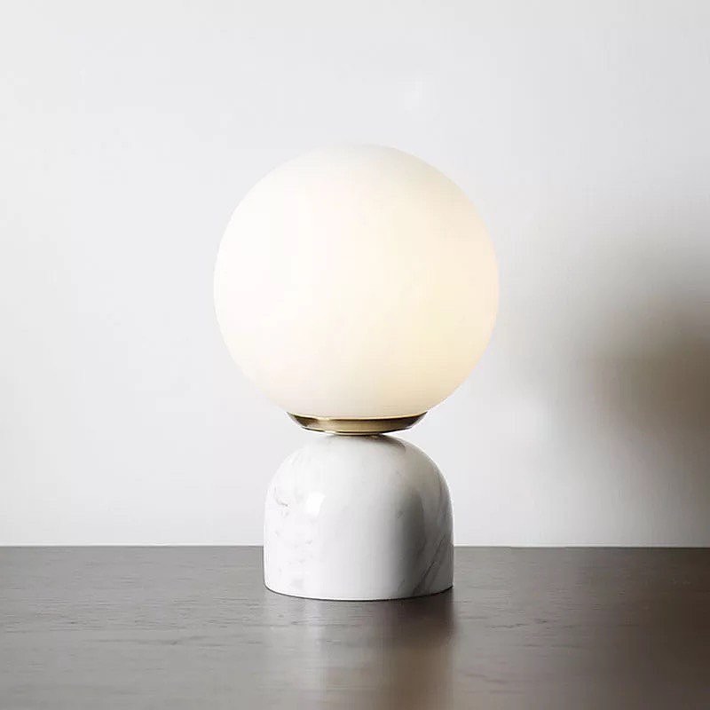 Minimalist Globe Table Lamp with High quality MARBLE Base