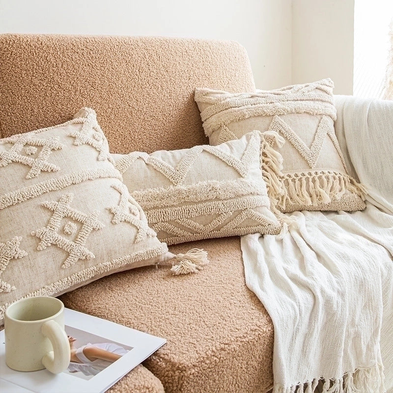 Ethnic Style Geometric Cotton Pillow Cases