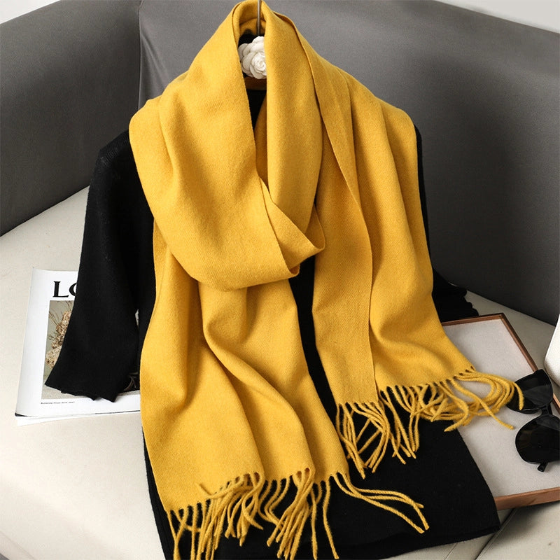 Women's Elegant Solid Color Imitation Cashmere Scarf