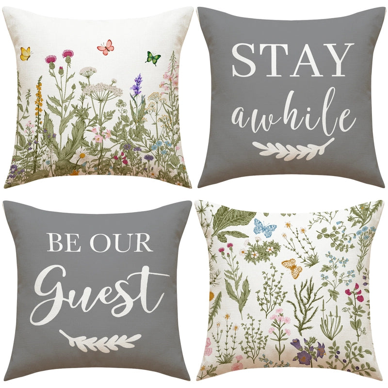 Casual Elegant Minimalist Letter Linen Pillow Cases Couch & Sofa Decor