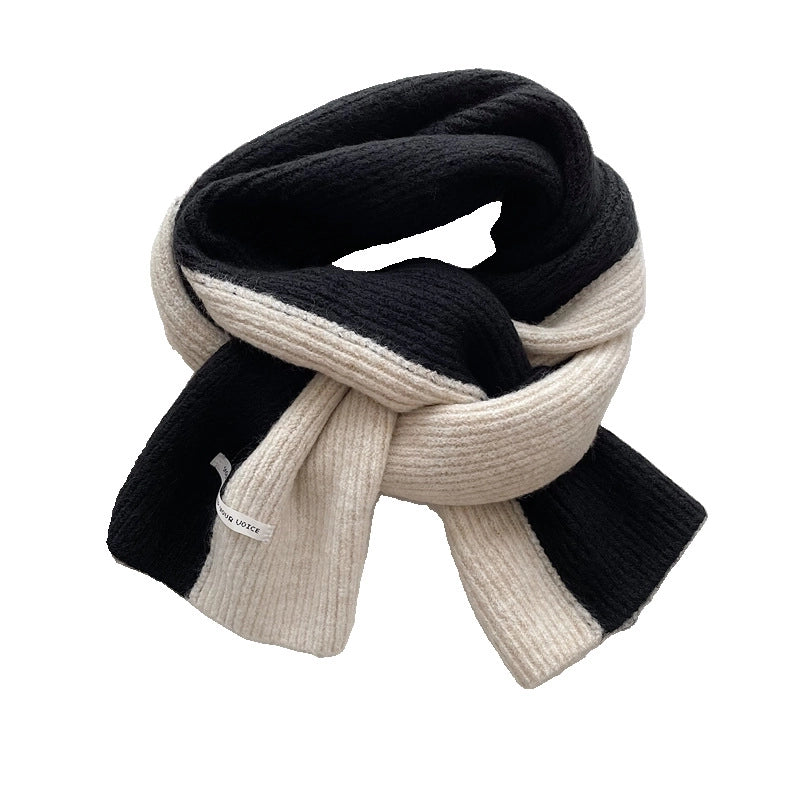 Women's Preppy Style Sweet Color Block Acrylic Scarf