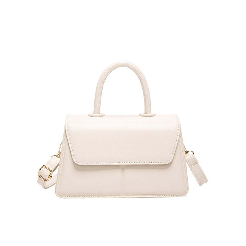 Women's Medium Pu Leather Solid Color Basic Classic Style Square Flip Cover Crossbody Bag