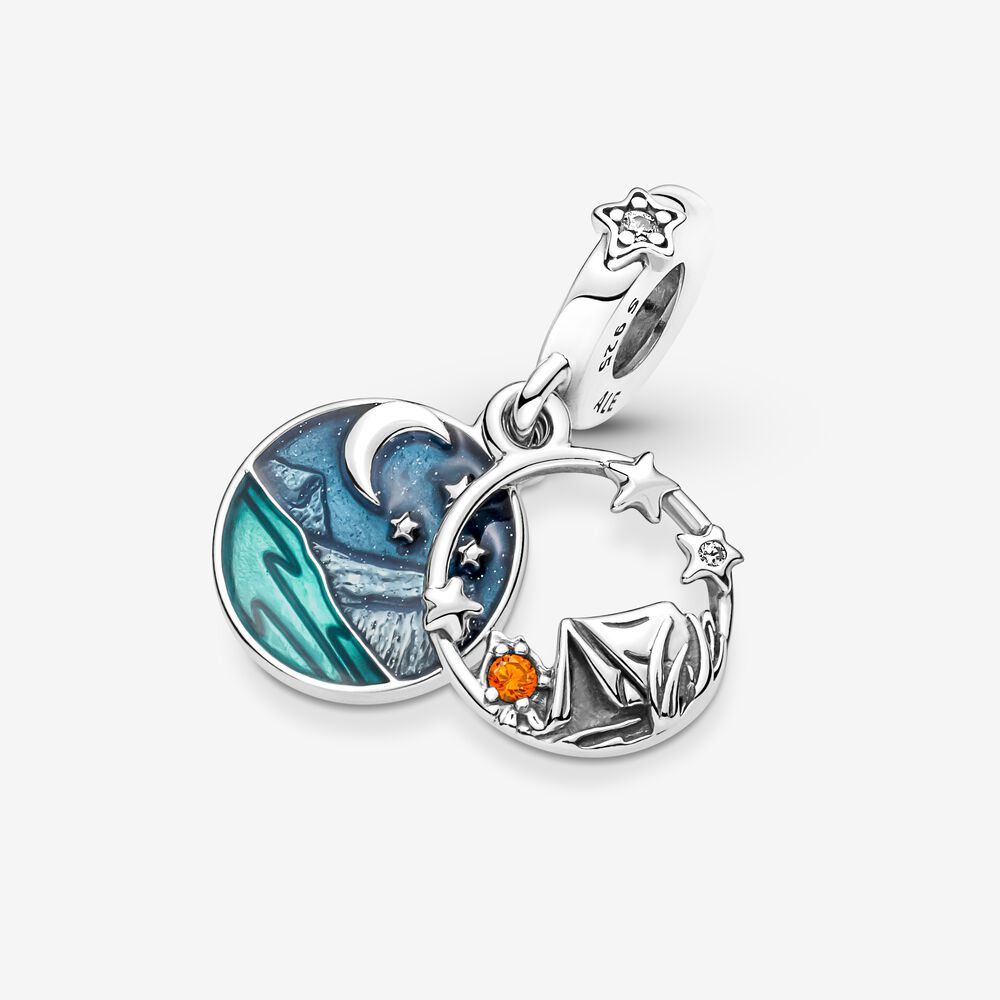 Camping Night Sky Double Dangle Pandora Charm