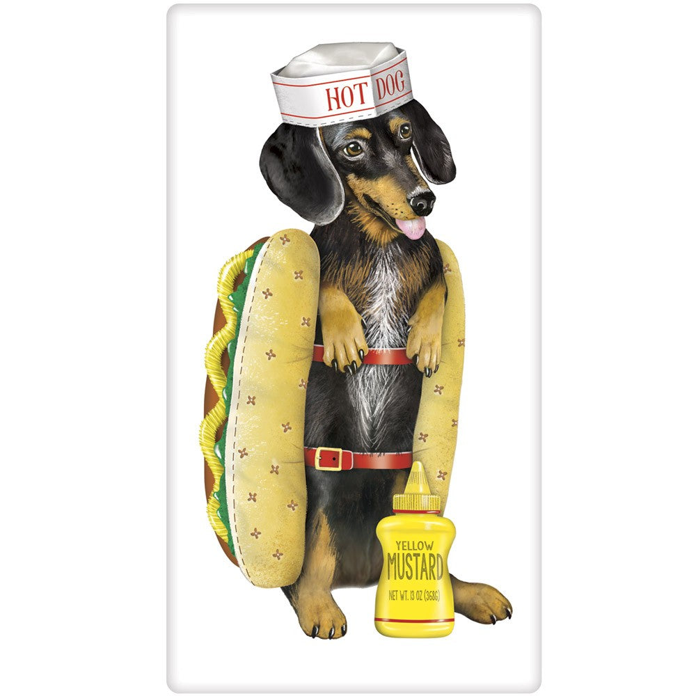 Dachshund in a Hot Dog Costume Towel