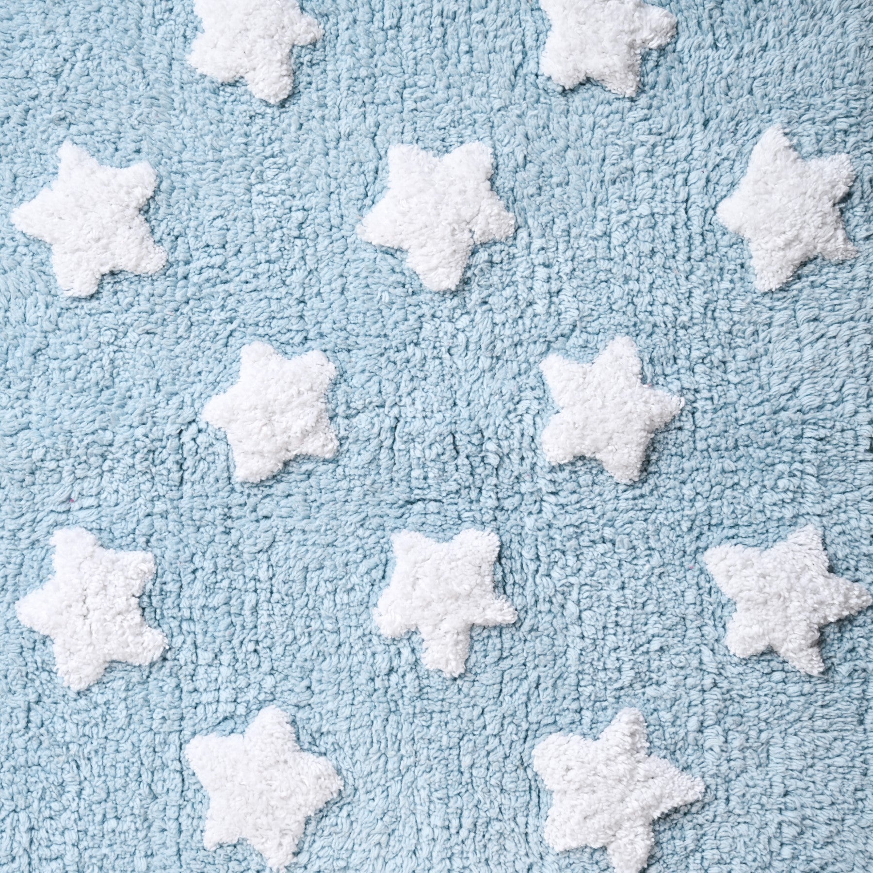 Stars Cotton Anti Slip Floor Mat For Kids Room 62x42cm