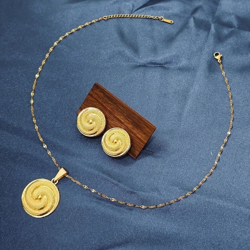 Elegant Classical Geometric 304 Stainless Steel Plating Jewelry Set