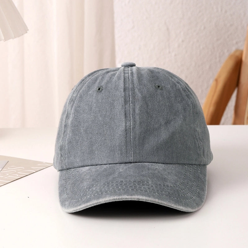 Unisex Casual Vintage Style Minimalist Solid Color Curved Eaves Baseball Cap