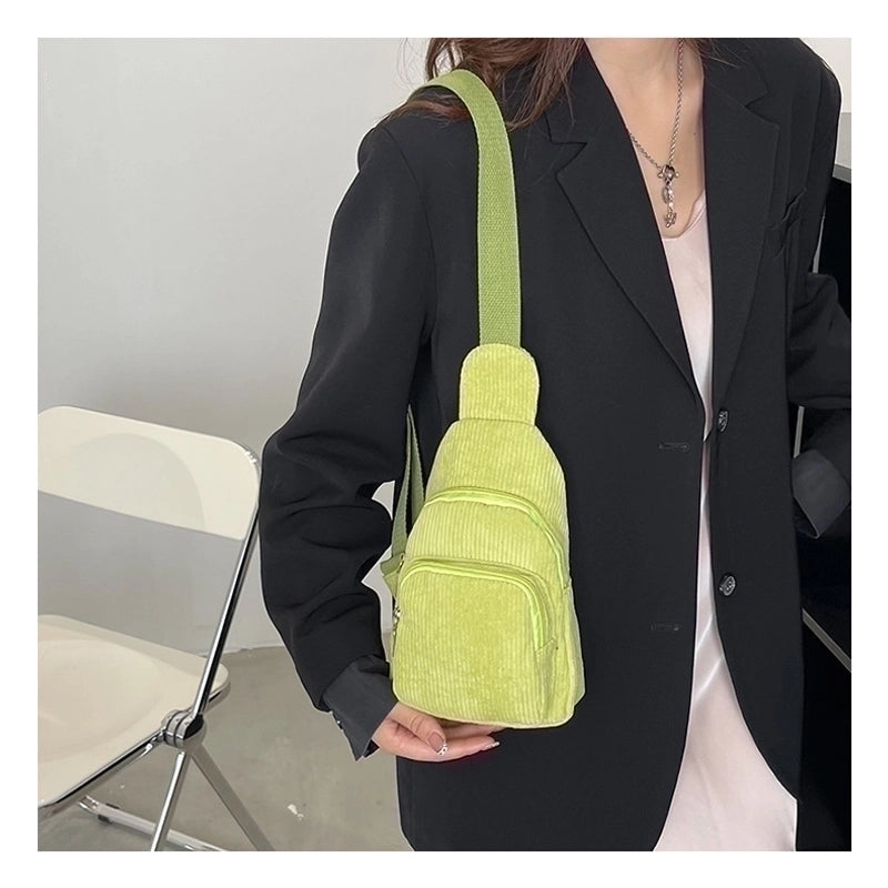 Women's Basic Solid Color Plush Waist Bags