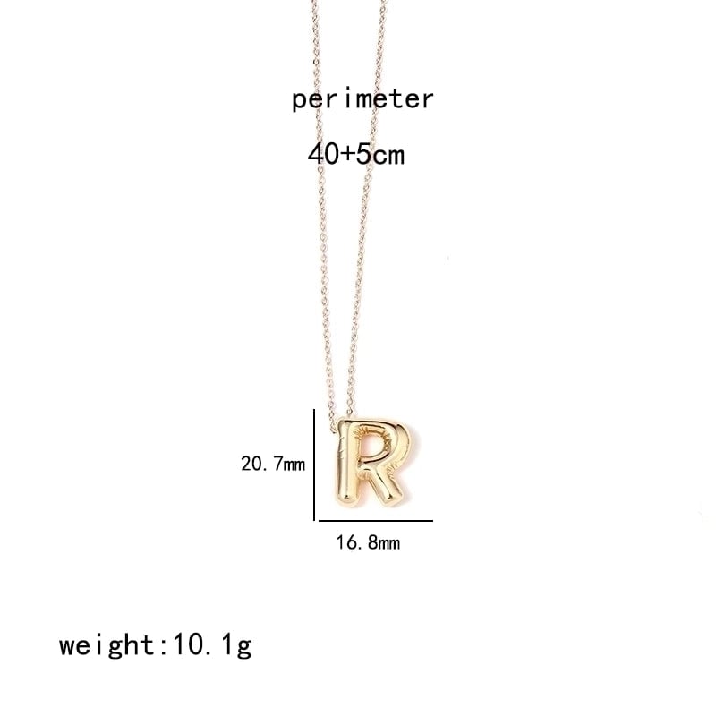 IG Style Minimalist Letter Stainless Steel Copper Polishing Plating Pendant Necklace