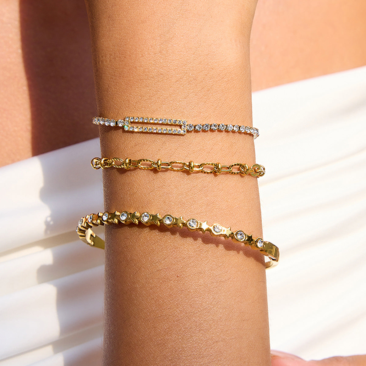 Love Stainless Steel Zircon Bracelet Jewelry Women'S Hot Sale