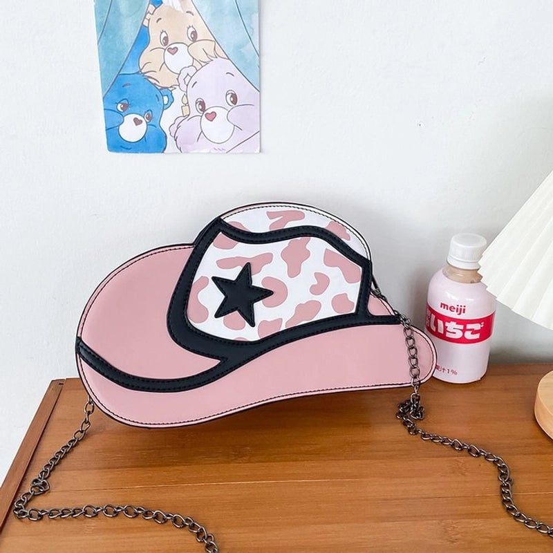 Women's Medium Polyester Cartoon Star Streetwear Oval Zipper Shoulder Bag