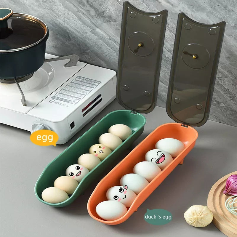 EGG STORAGE RACK WITH LID