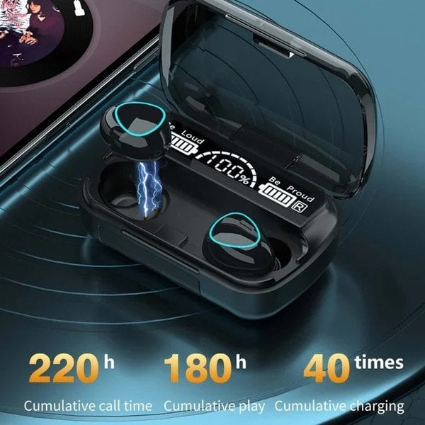 🔥TWS BLUETOOTH 5.1 EARPHONES WATERPROOF CHARGING BOX🔥