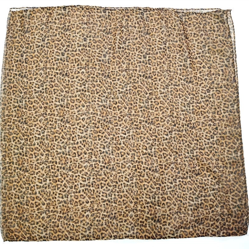 Polyester Bali Yarn Women's Scarf Leopard Print Screen Printing Woven Shawl Deqing Yazhi Export