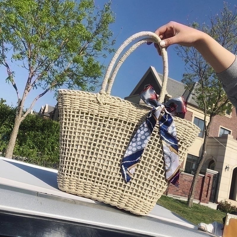 Women's Large Straw Fashion Tote Bag