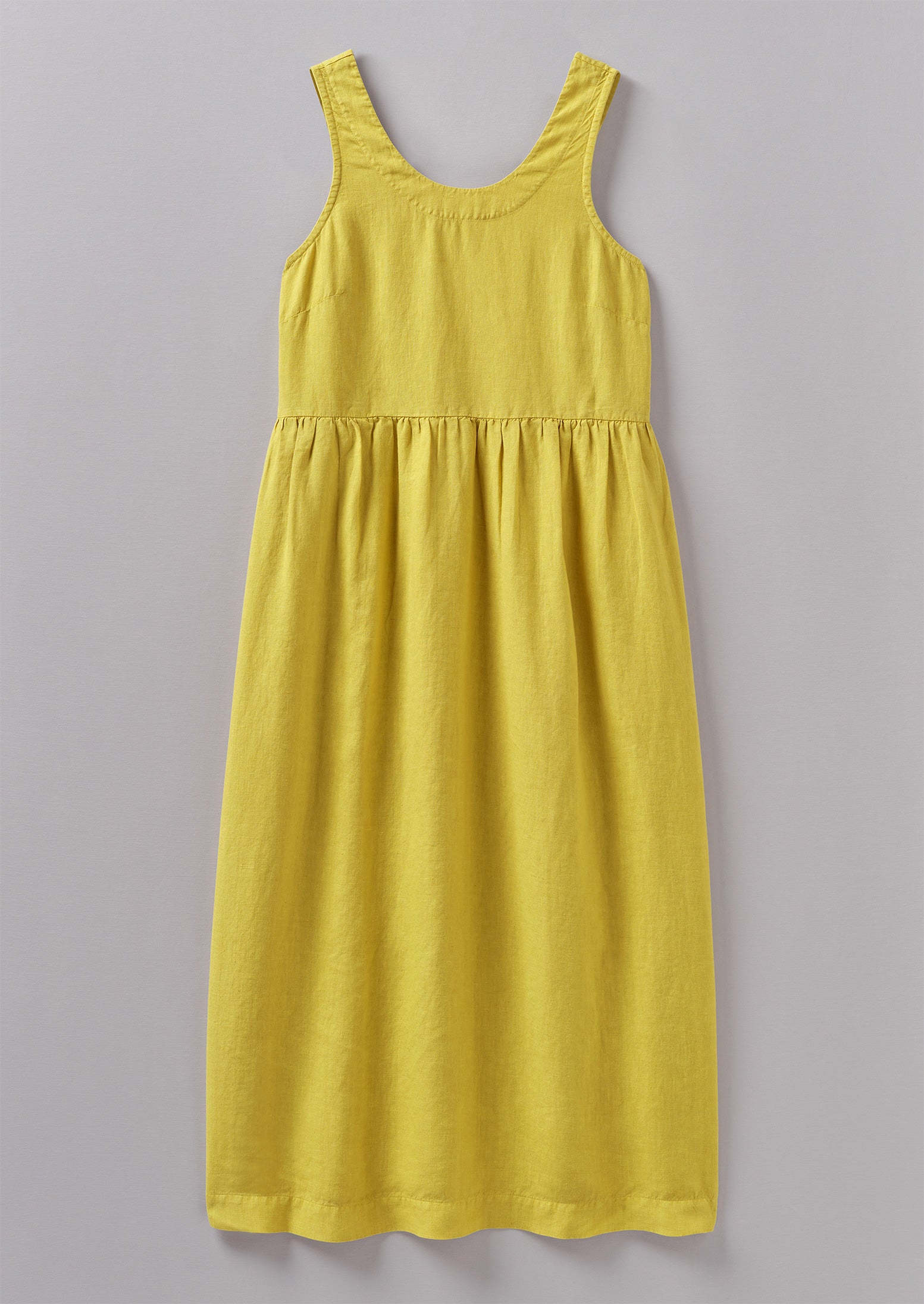 Scoop Neck Garment Dyed Dress | Billi Flower Yellow