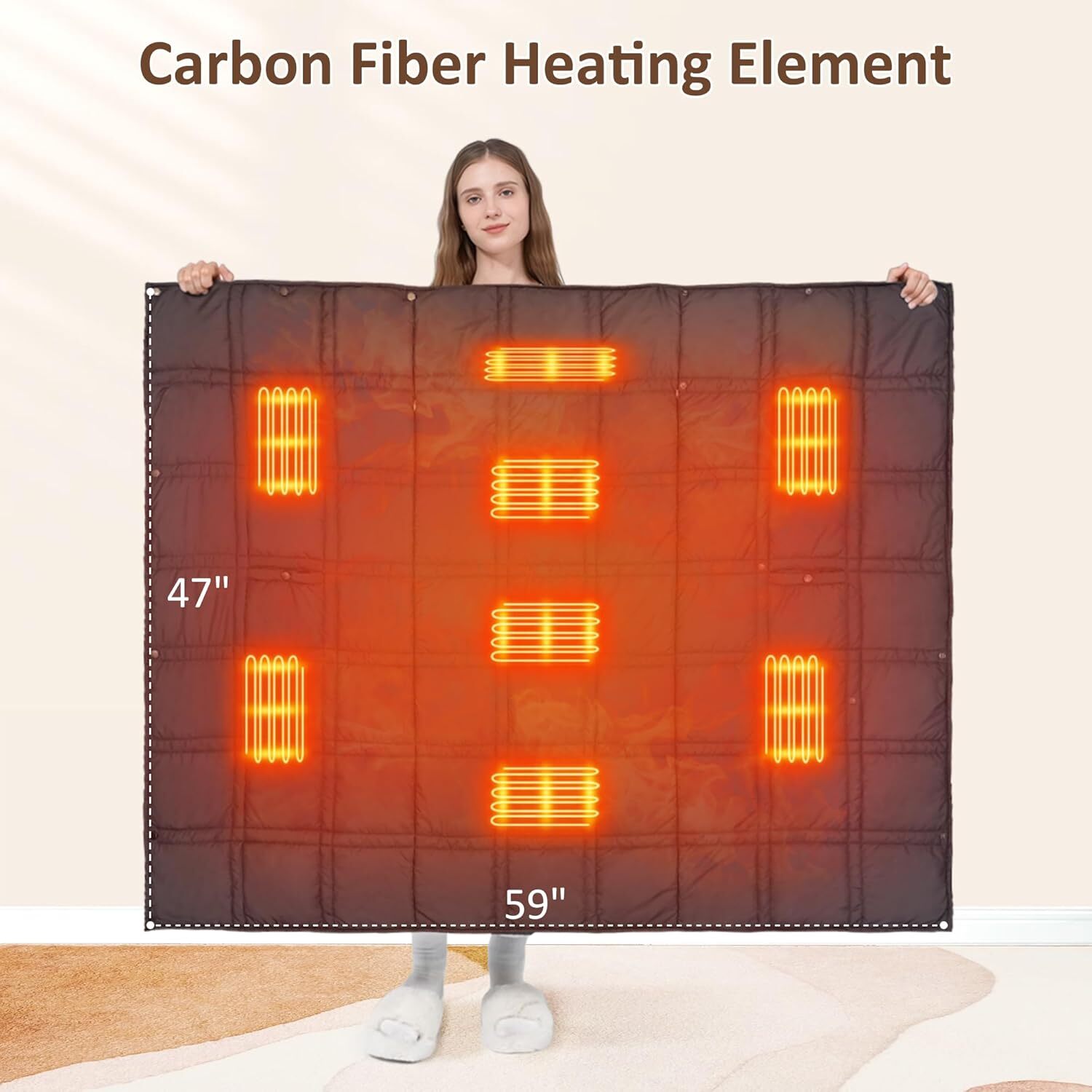 🎄Christmas Clearance! 🎁Sherpa Heated Blanket Battery Operated Portable Heated Blanket - 3 Packs for $24.96