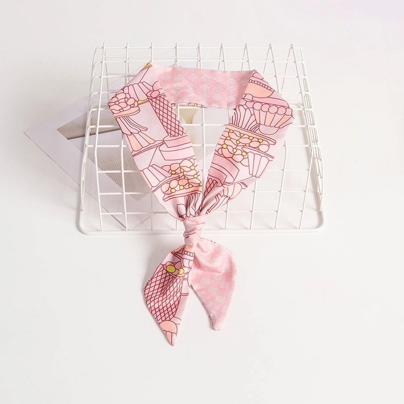 Women's Casual Minimalist Printing Plaid Flower Polyester Hair Band