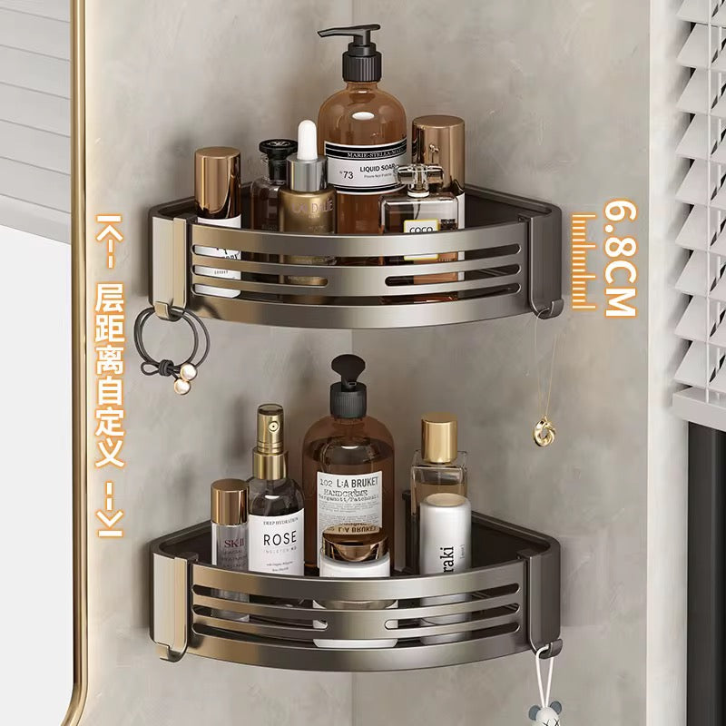 Multifunctional  Aluminum Bath Towel Shelf Storage Rack Set Bathroom Storage Rack