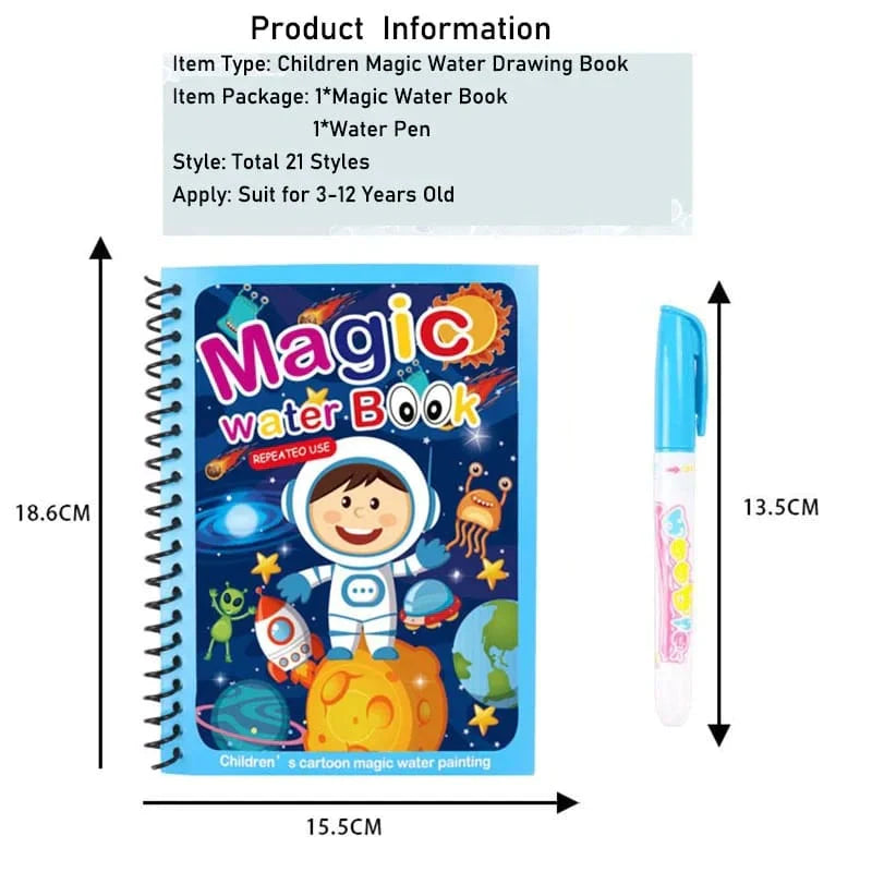 Magic Water Coloring Drawing Book