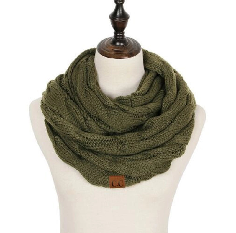 Women's Streetwear Solid Color Knit Scarf