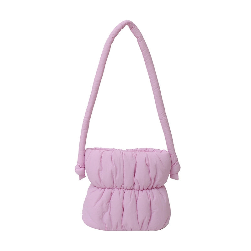 Women's Small Nylon Solid Color Streetwear Square Lock Clasp Shoulder Bag Crossbody Bag