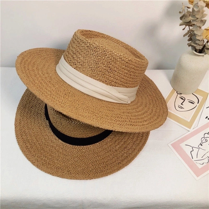 Women's Retro Solid Color Straw Hat