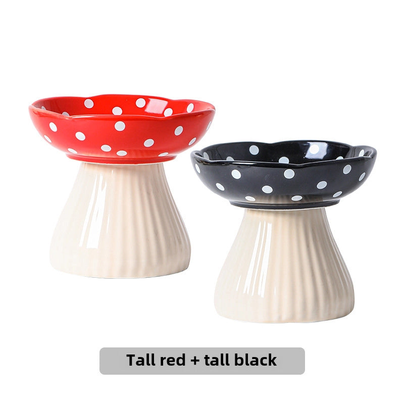 Cat Bowl Ceramic High Leg Protection Cervical Spine Anti-knock Pet Supplies Dog Rice Bowl Cat Food Basin Water Bowl Cat Food Bowl