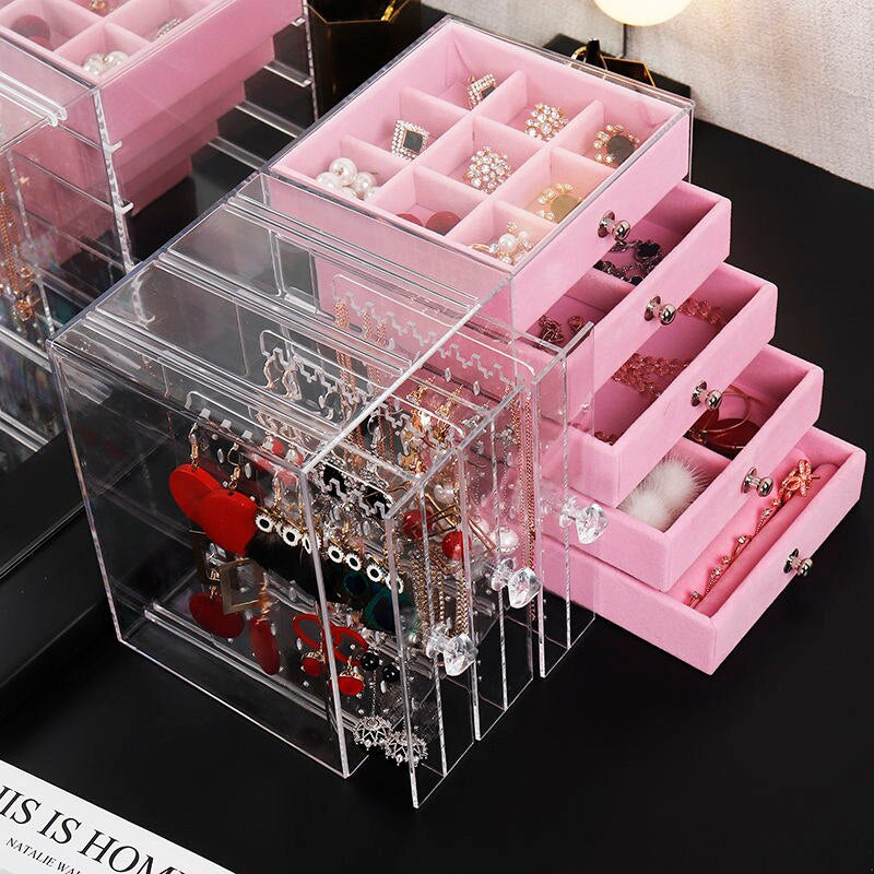 Large Capacity Jewellery Storage Box. Transparent Display Stand