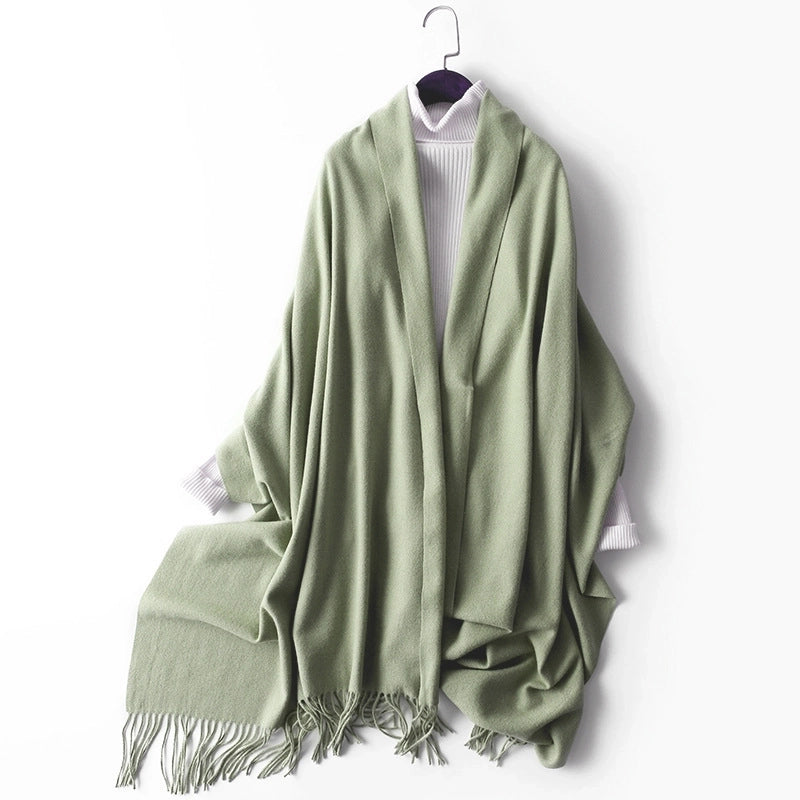 Women's Fashion Solid Color Artificial Wool Polyester Winter Scarves