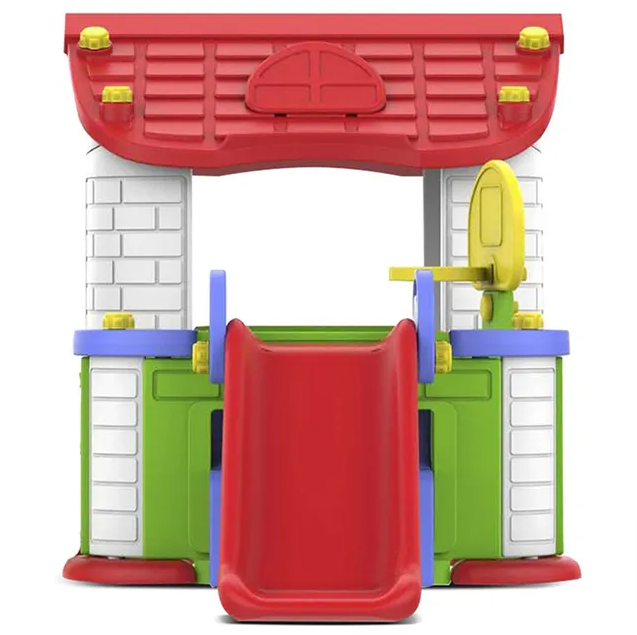 KIDS ACTIVITY PLAYHOUSE WITH SLIDE