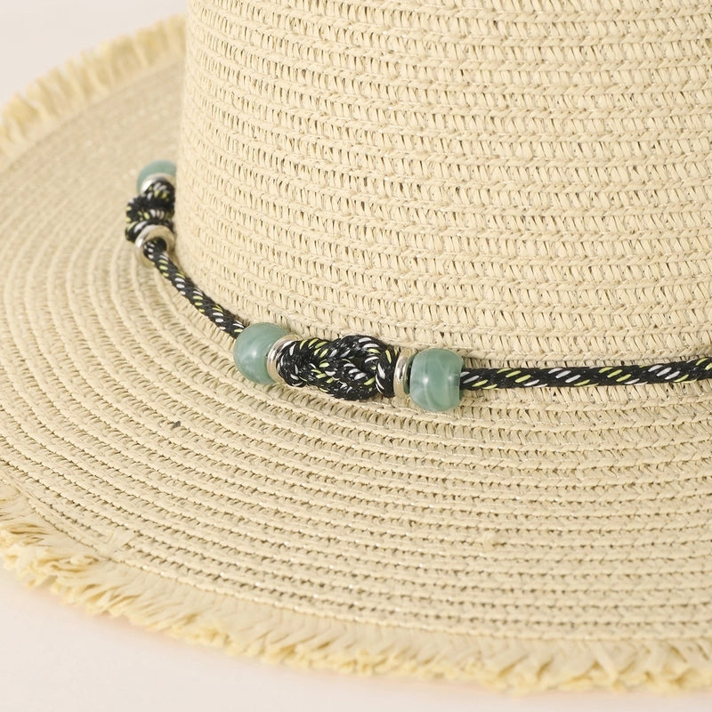 Women's Basic Vacation Solid Color Big Eaves Straw Hat
