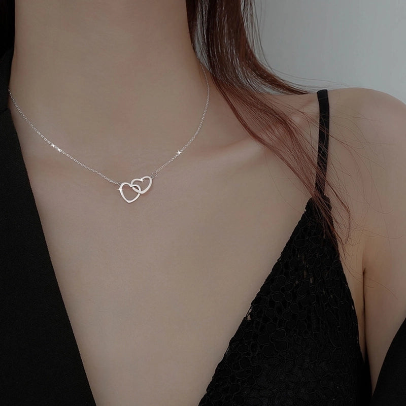 2 Pieces Minimalist Classic Style Geometric Titanium Steel Plating Pendant Necklace
