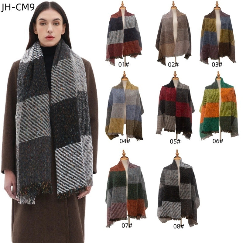 Unisex Casual Minimalist Color Block Polyester Scarf