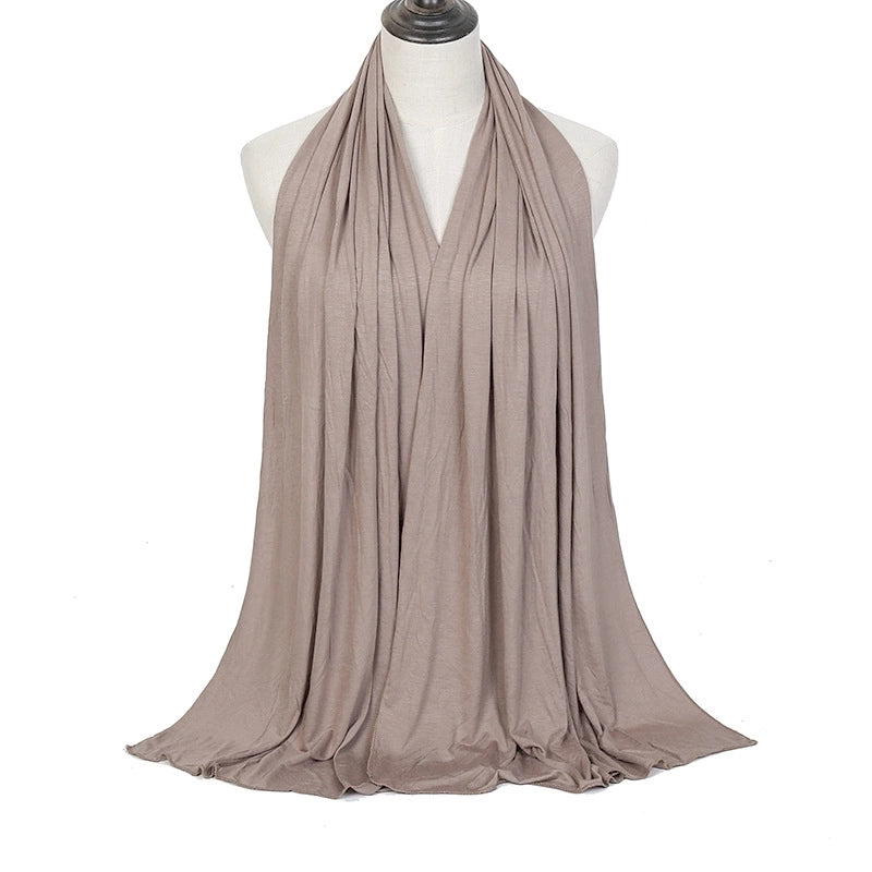 Women's Minimalist Solid Color Monel Scarf