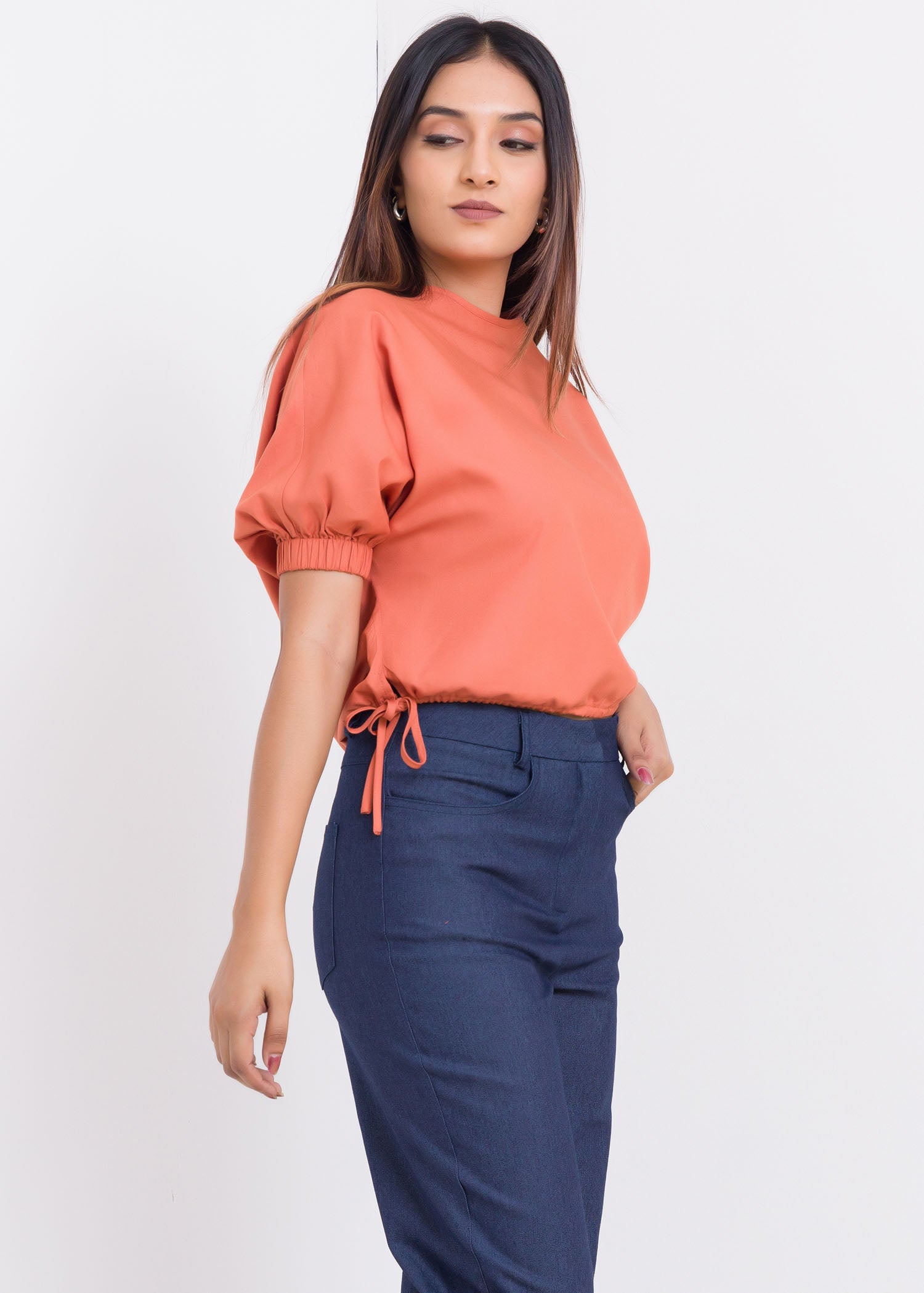 Puff Sleeve Crop Top