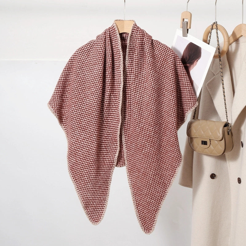 Women's Casual Lattice Imitation Cashmere Shawl