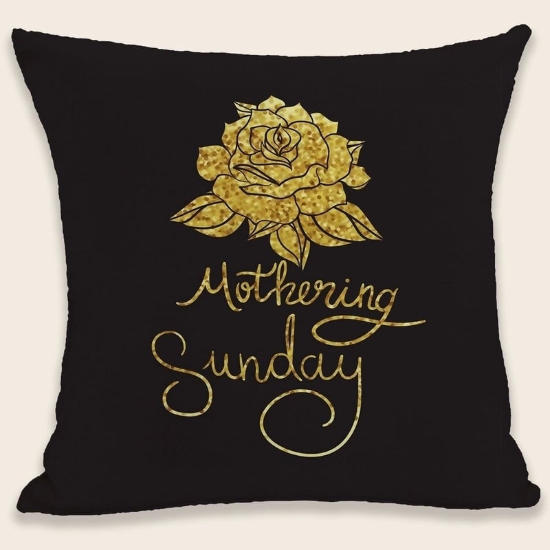 Mama Minimalist Classic Style Letter Plush Pillow Cases