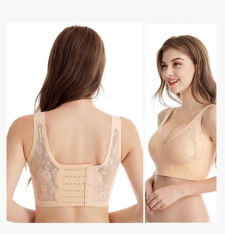 🤩No More Pesky Bra Rolls - Side Compression Full Coverage Bra