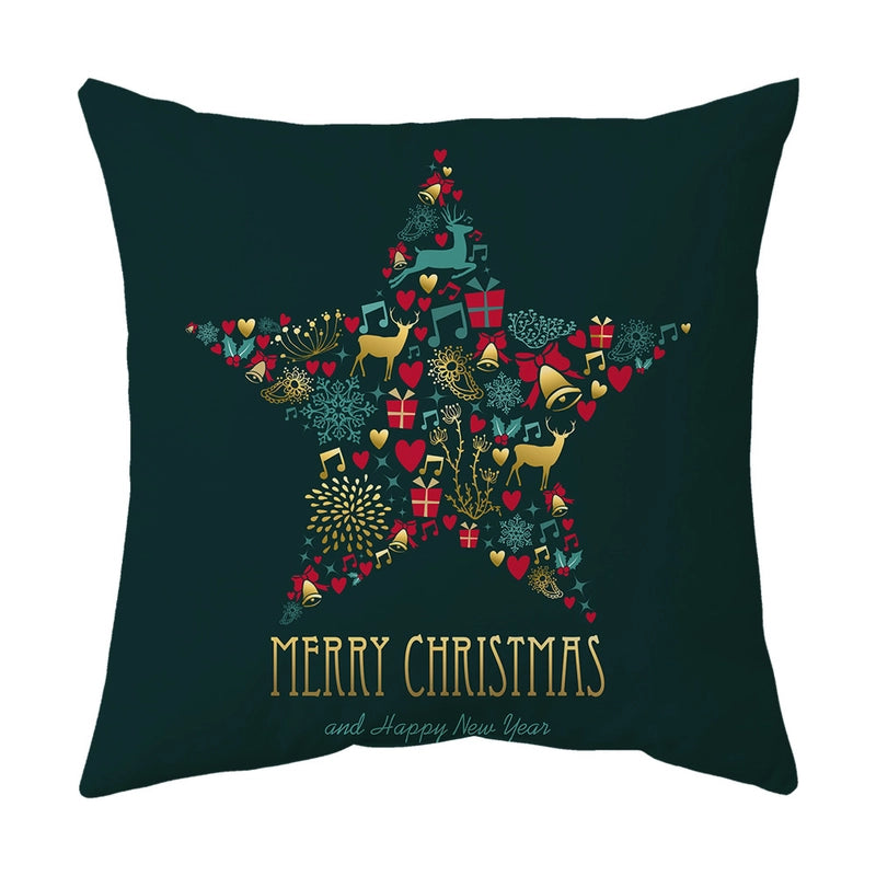 Fashion Christmas Tree Santa Claus Elk Polyester Pillow Cases