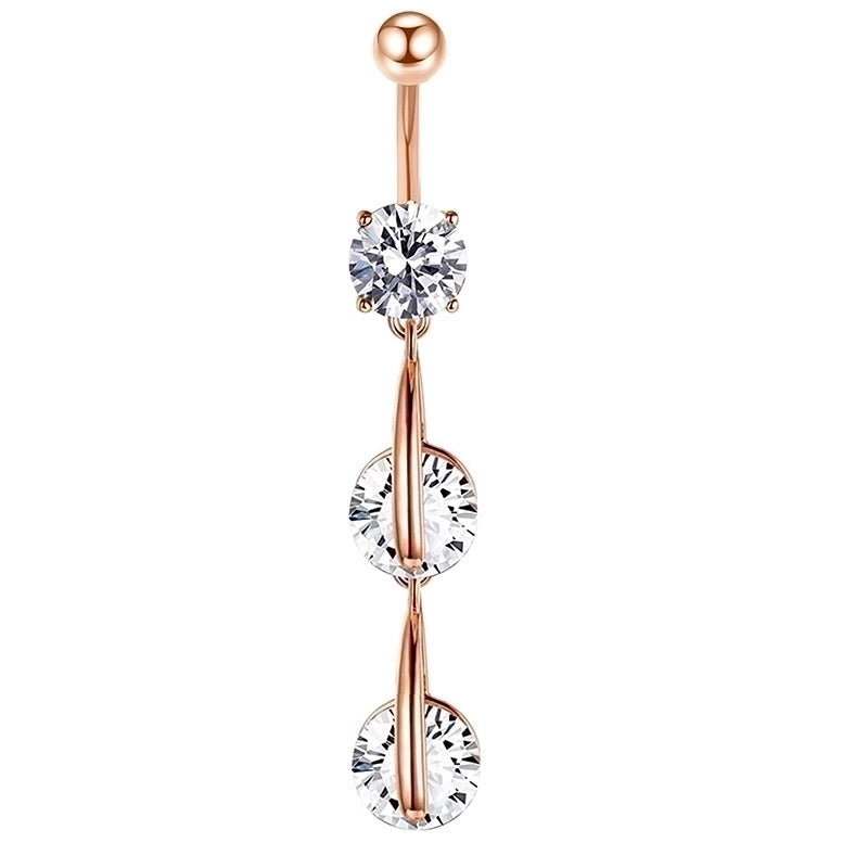 Minimalist Heart Shape Bow Knot Stainless Steel Plating Zircon Belly Ring 1 Piece