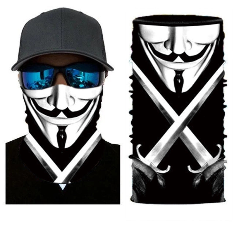 Unisex Casual Skull Printing Kerchief Mask
