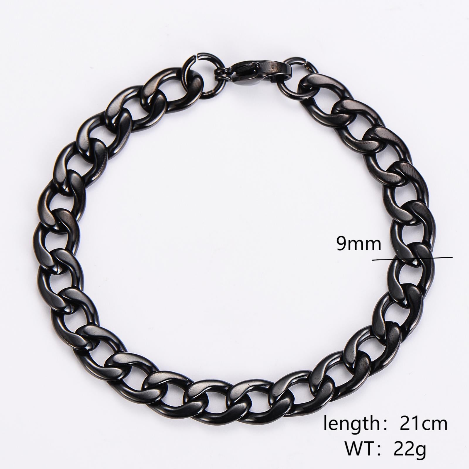 Aml Stainless Steel Hot Sale Nk Men'S Bracelet Personality Stainless Steel Simple Retro Hand Jewelry Men'S Supply