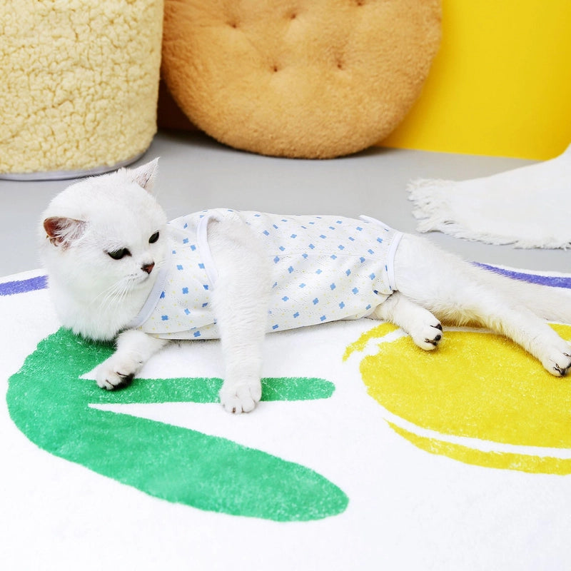 Pet Cat Sterilization Suit Postpartum Clothes Surgical Anti-licking Weaning Suit 23 Four-leaf Clover Cat Sterilization