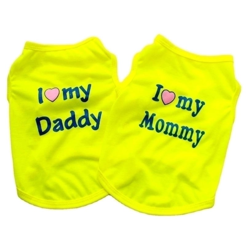 Casual Cotton Letter Pet Clothing