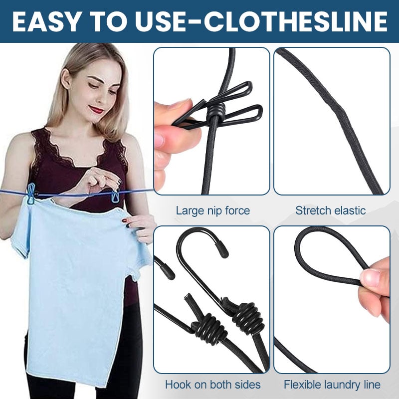 🔥HOT SALE - Portable Clothesline for Camping/Backyard/RV(Buy 2 Get Extra 10% OFF )