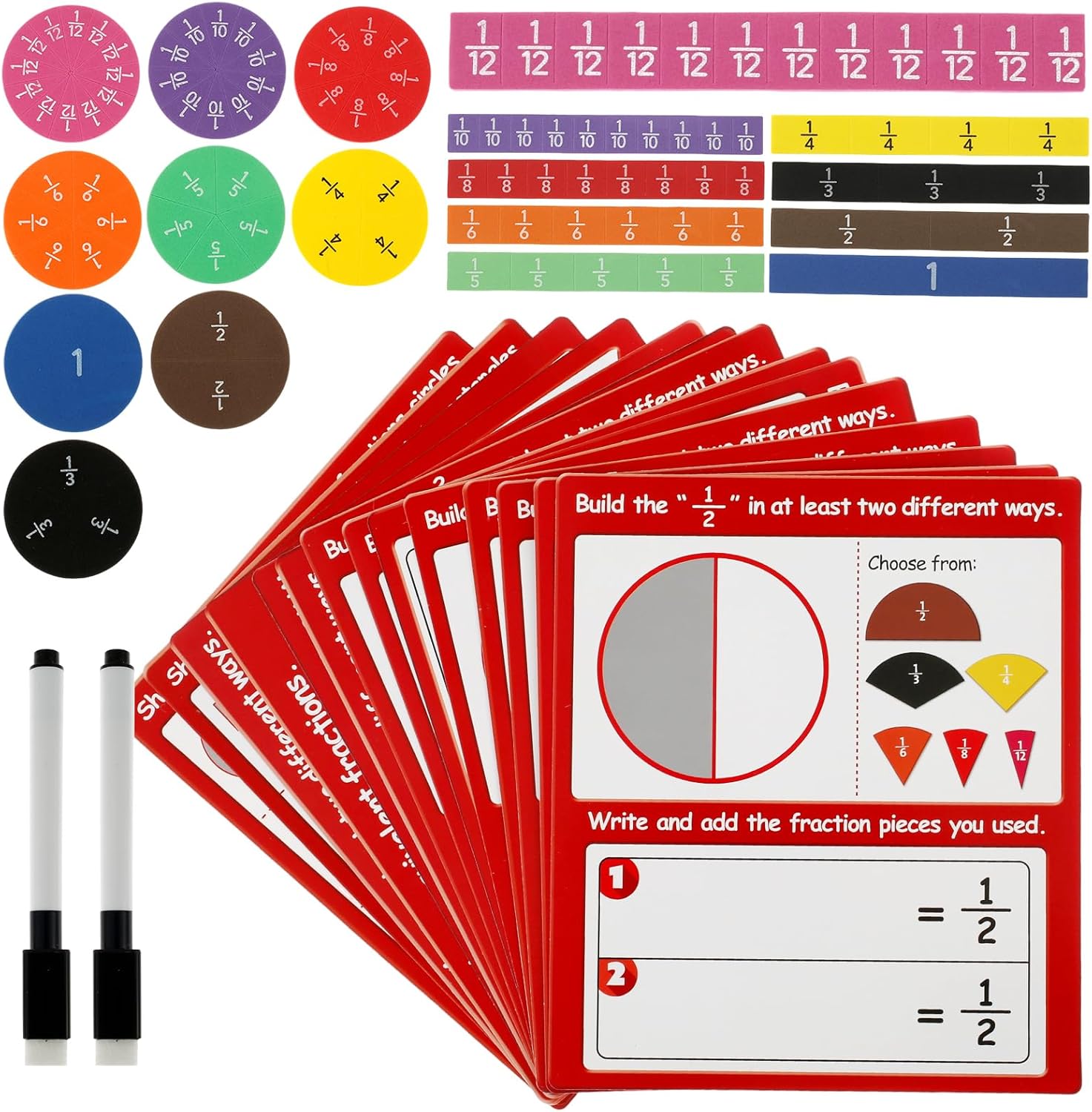 Montessori Magnetic Book Fraction Puzzle For Children